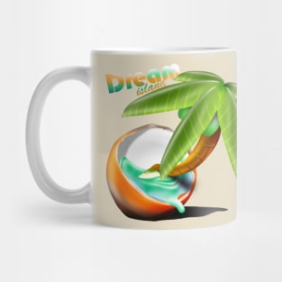 Tropical dream island with coco tree Mug